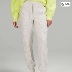 Lululemon Dance Studio Lined Jogger Pants Ivory Cream Womens 4